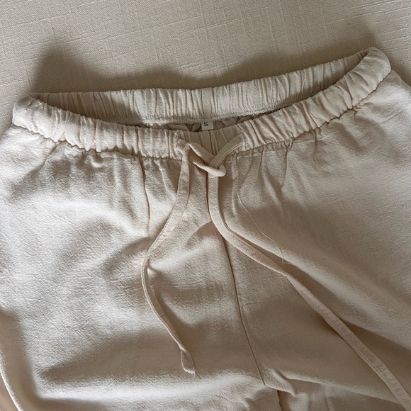 Cream linen Pants - Picture 2 of 3